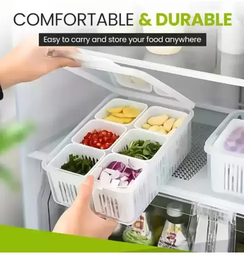 6 Grid Fridge Storage Box 